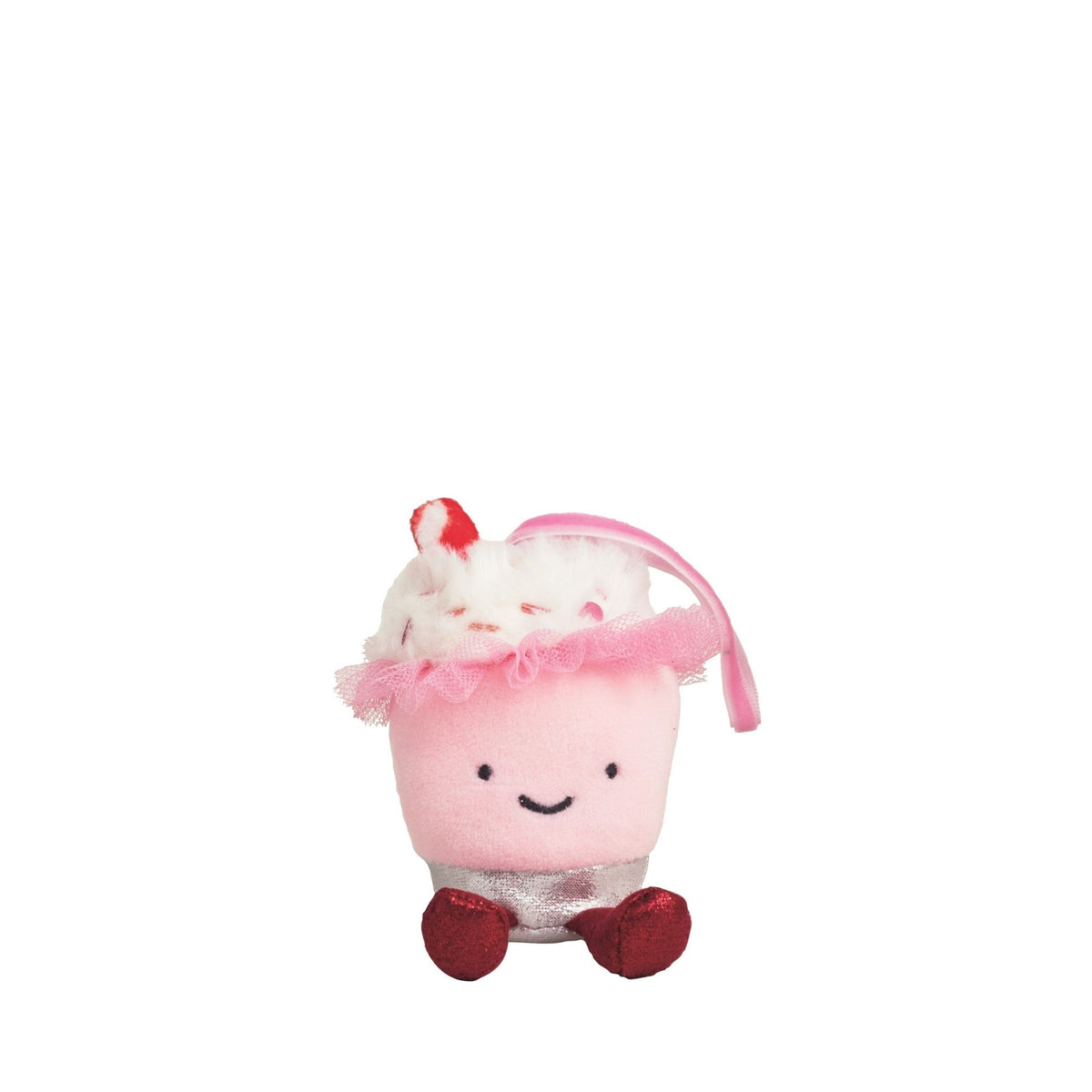 Cocktail Plush Ornament - Pink Peppermint