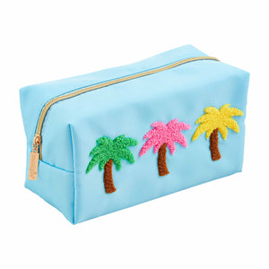 Blue Boucle Icon Case - Palm Tree