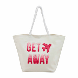 Boucle Word Tote - Get Away