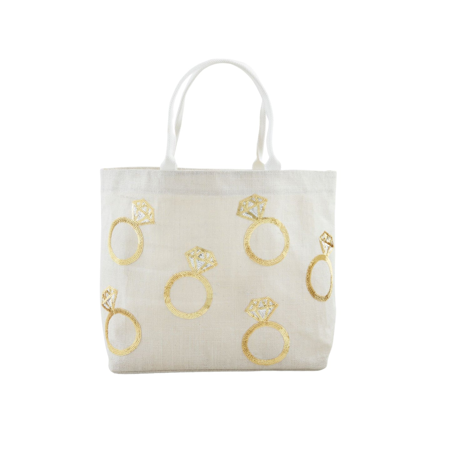 Bride Sparkle Tote Bag - Rings