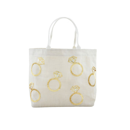 Bride Sparkle Tote Bag - Rings