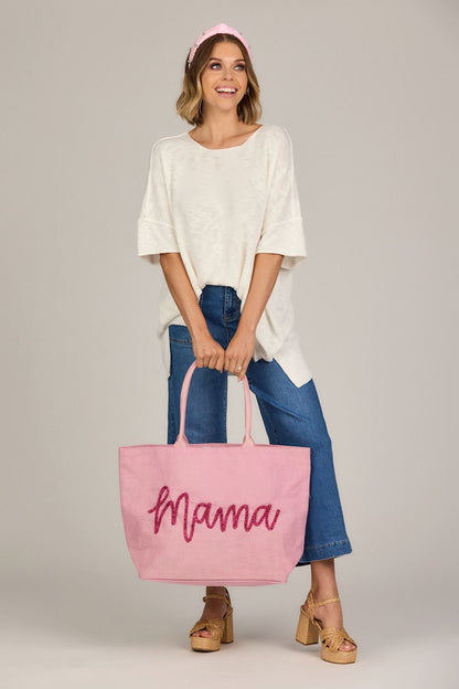White Mama Sparkle Tote Bag