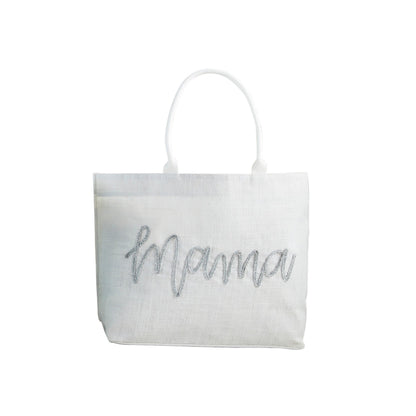 White Mama Sparkle Tote Bag
