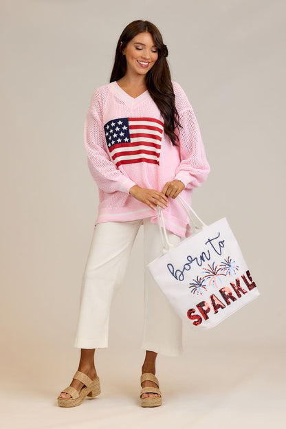 Americana Born To Sparkle Tote