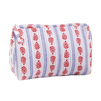 Americana Block Print Quilted Case - White