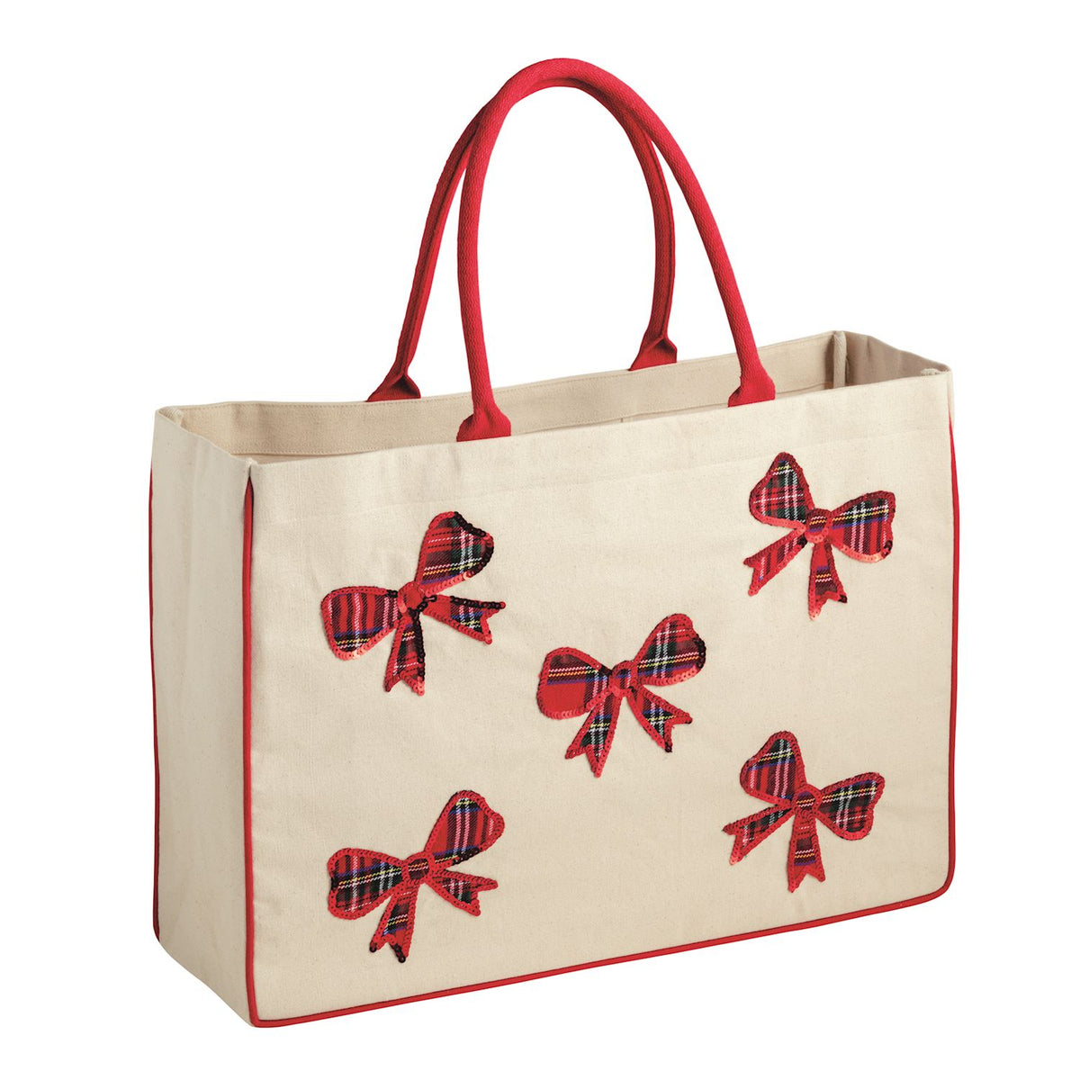 Tartan Bow Sparkle Tote