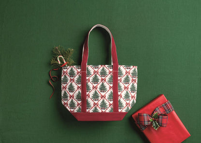 Christmas Tree Canvas Tote