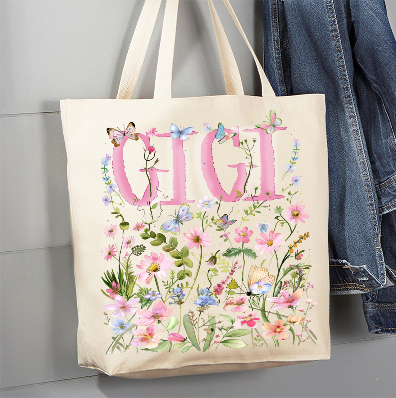 Wild Flowers Canvas Tote Bag - Gigi