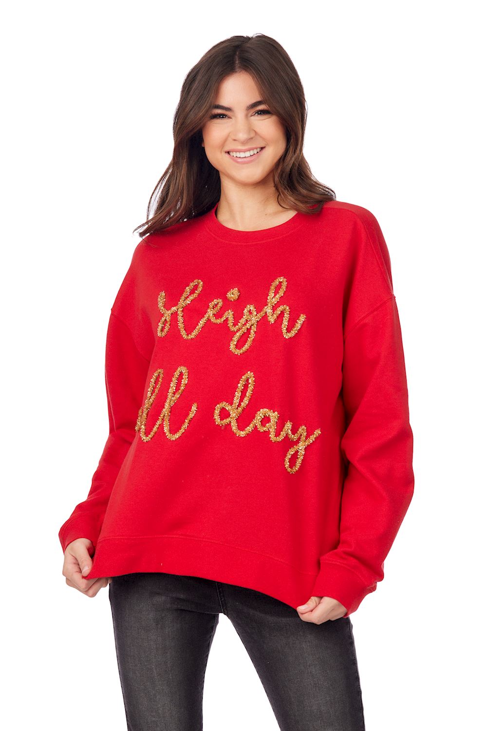 Holiday Sparkle Sweater - Sleigh All Day