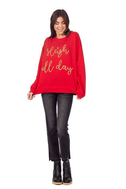 Holiday Sparkle Sweater - Sleigh All Day