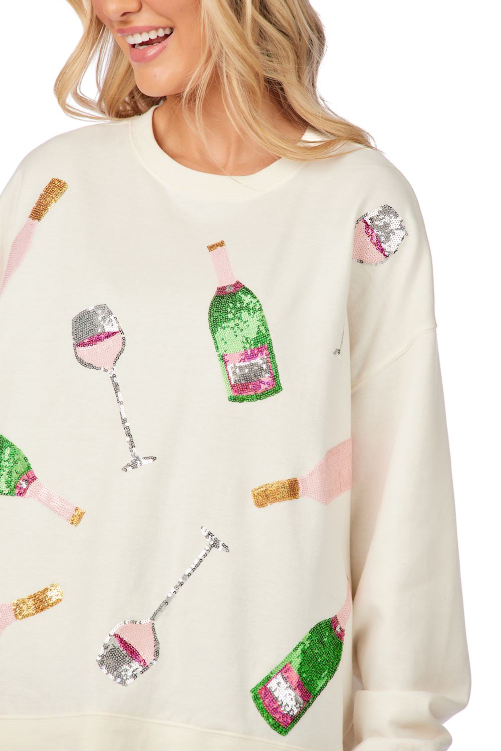 Holiday Sparkle Sweater - Champagne