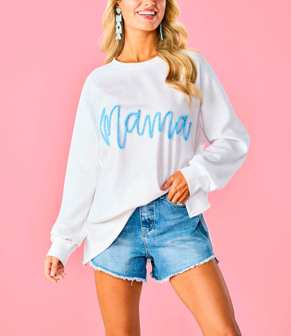 Blue Mama Sparkle Sweatshirt