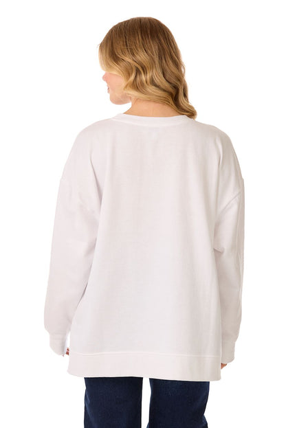 Tartan Bow Sparkle One Size Sweatshirt