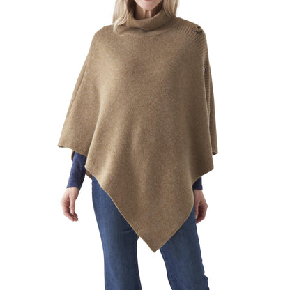 Tan Poncho with Buttons