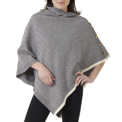 Navy Chevron Poncho