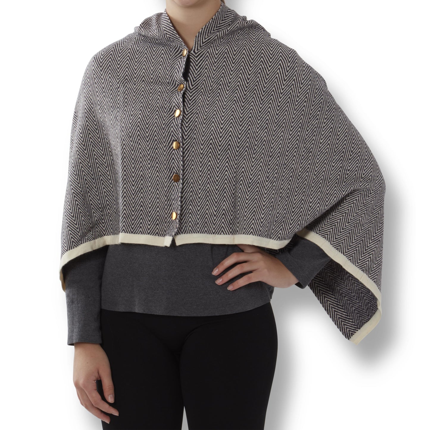 Navy Chevron Poncho