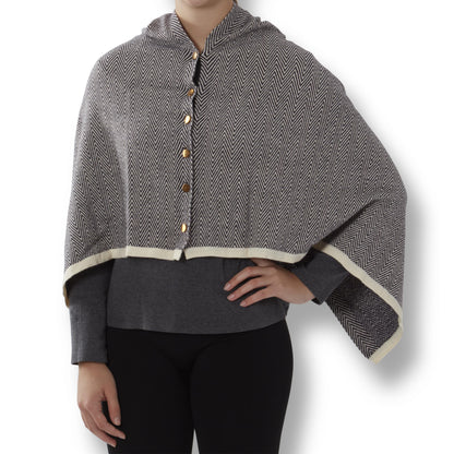 Navy Chevron Poncho