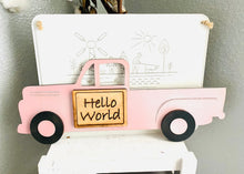 Load image into Gallery viewer, Wooden Baby Milestone Set - Pink Truck