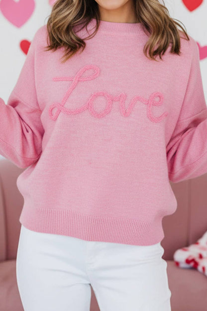 Valentine Corded Love Baggy Sweater