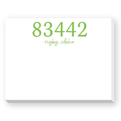 Zip Code Dittie Notepad - Greensburg Pennsylvania