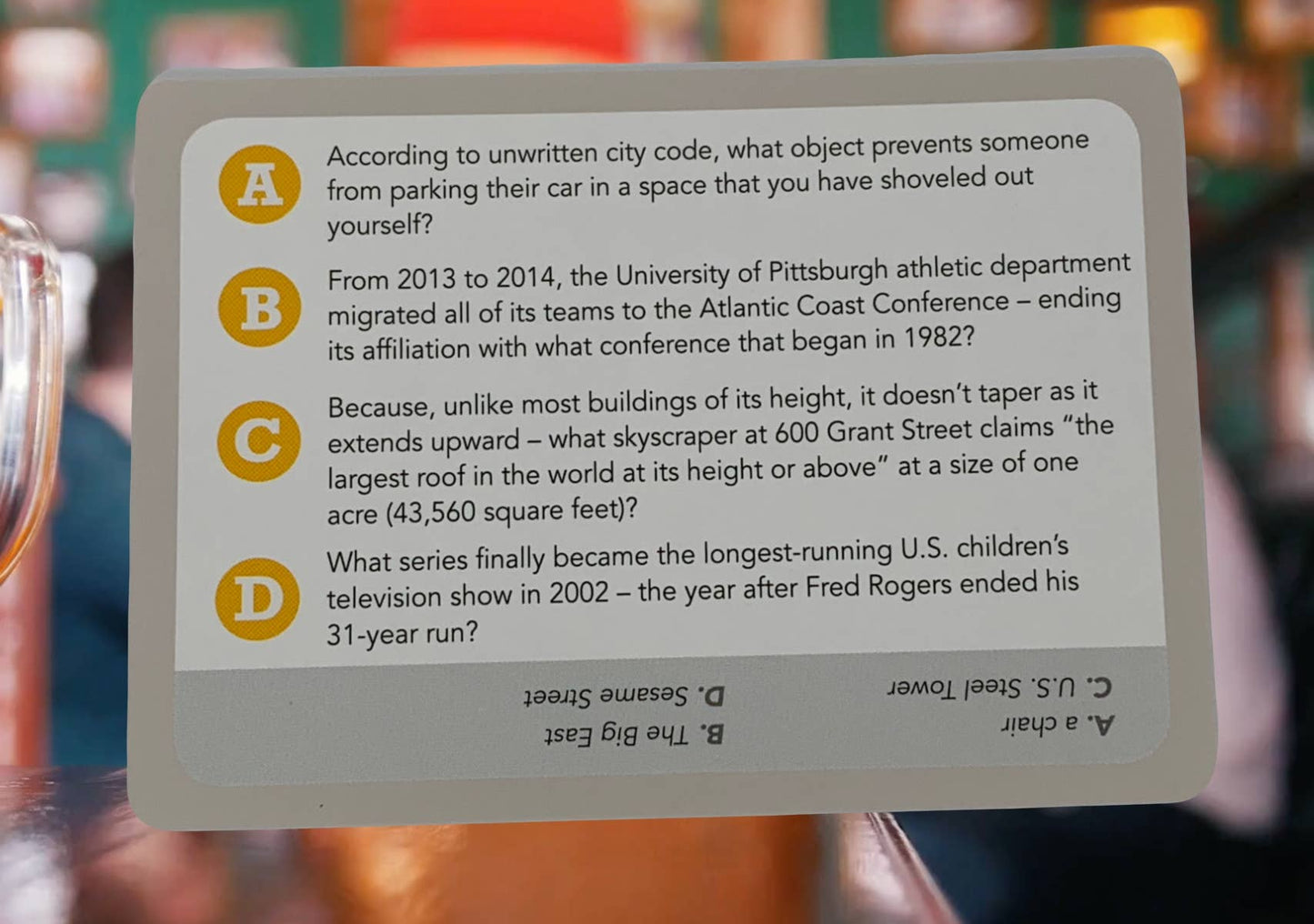 You Gotta Know Pittsburgh - Hometown Trivia Game
