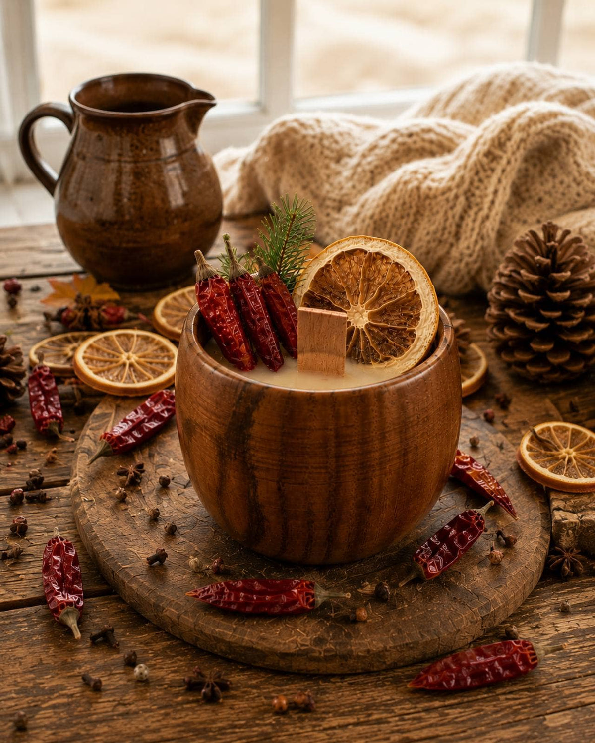 Hot Spice Wood Wick Candle