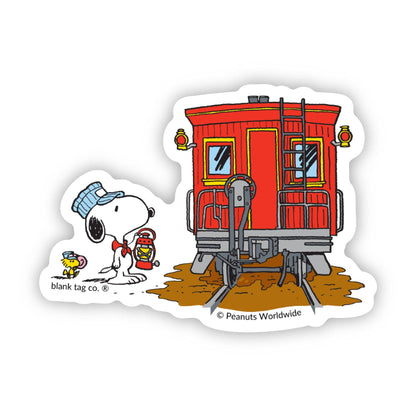 Peanuts® Waterproof Sticker - Train Conductor Snoopy