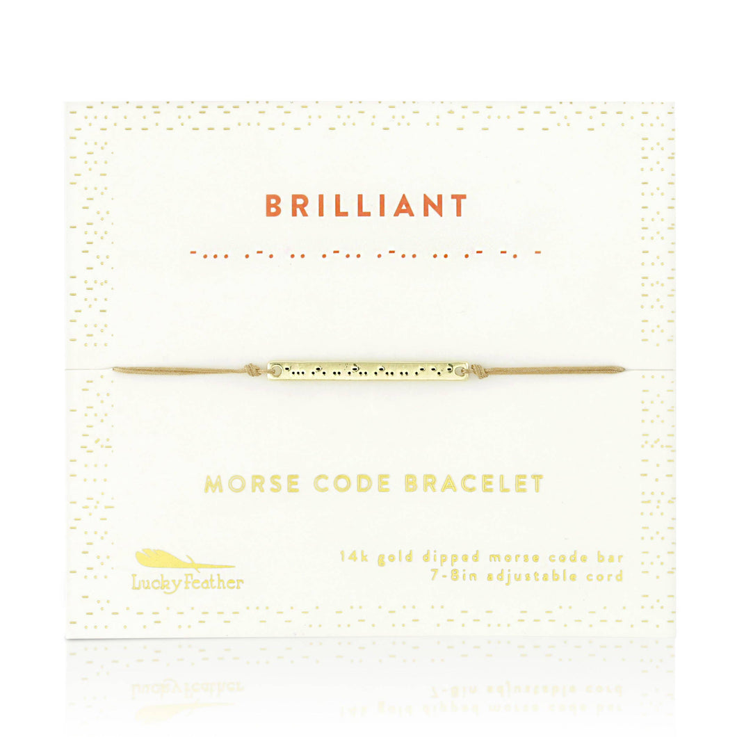 Morse Code Bar Bracelet - Brilliant