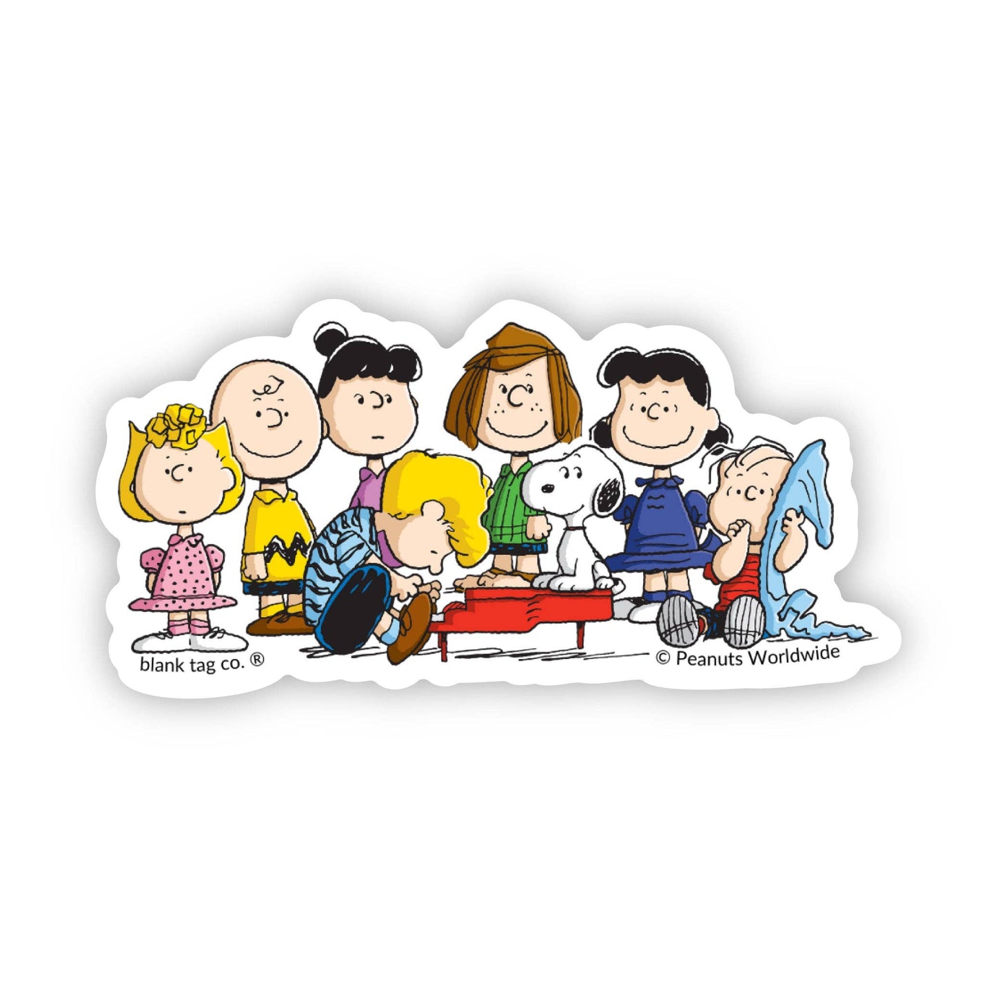 Peanuts® Waterproof Sticker - Schroeder Playing The Piano