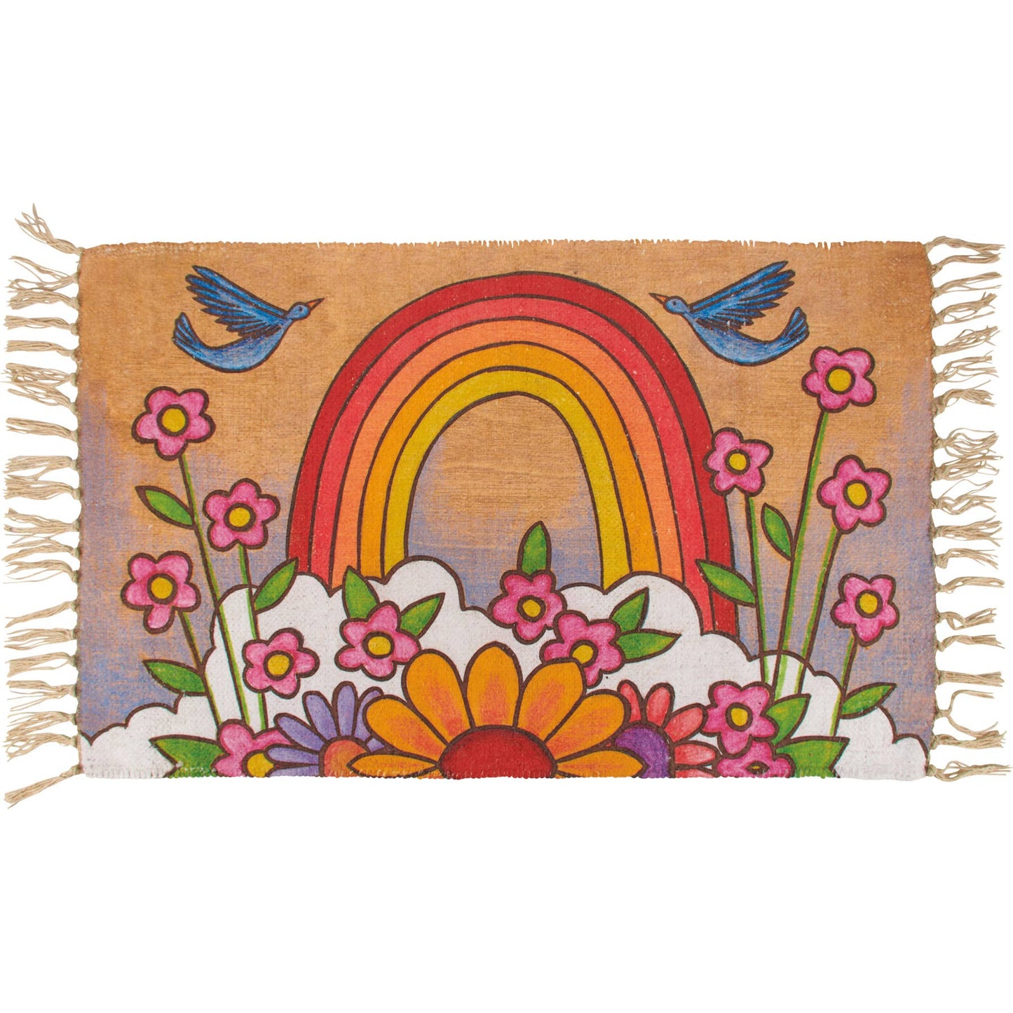 Rainbow & Flowers Rug