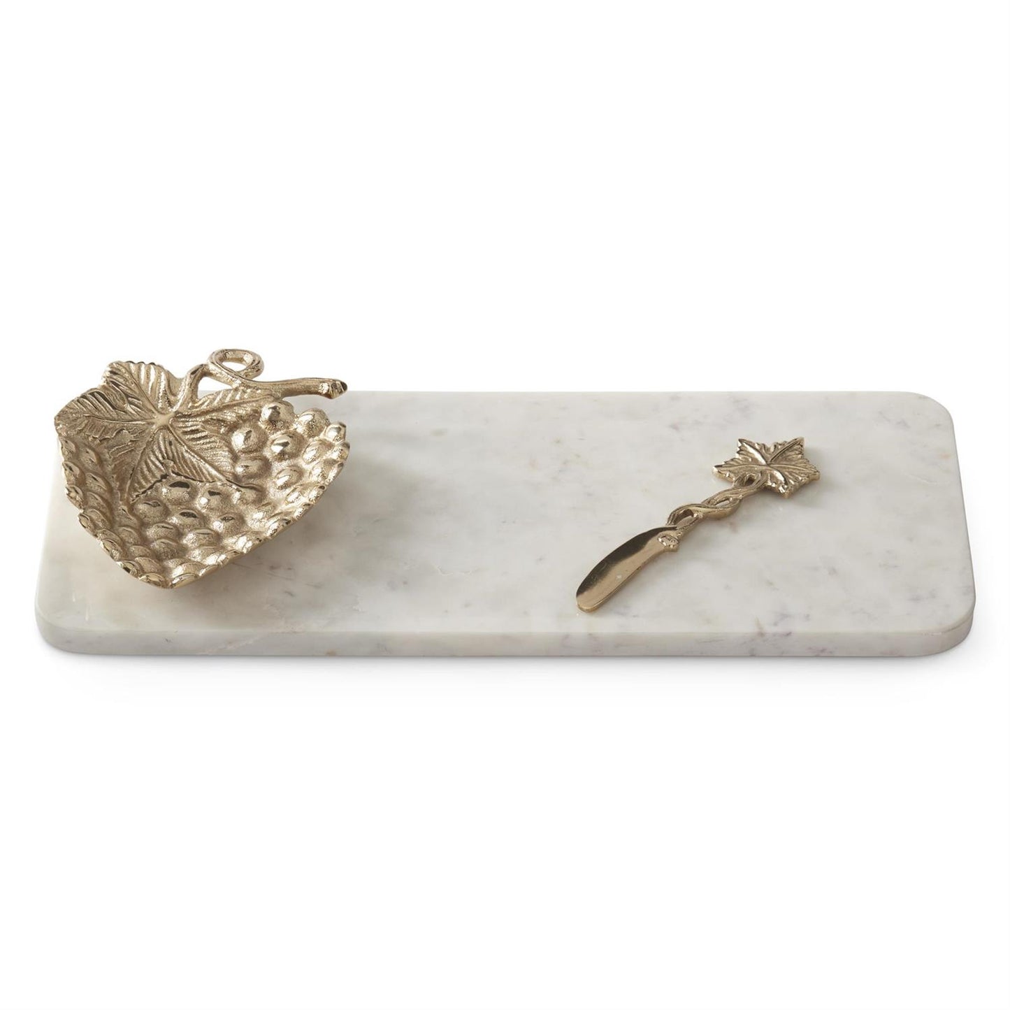 White Marble Cheese Tray & Strawberry Dish Set