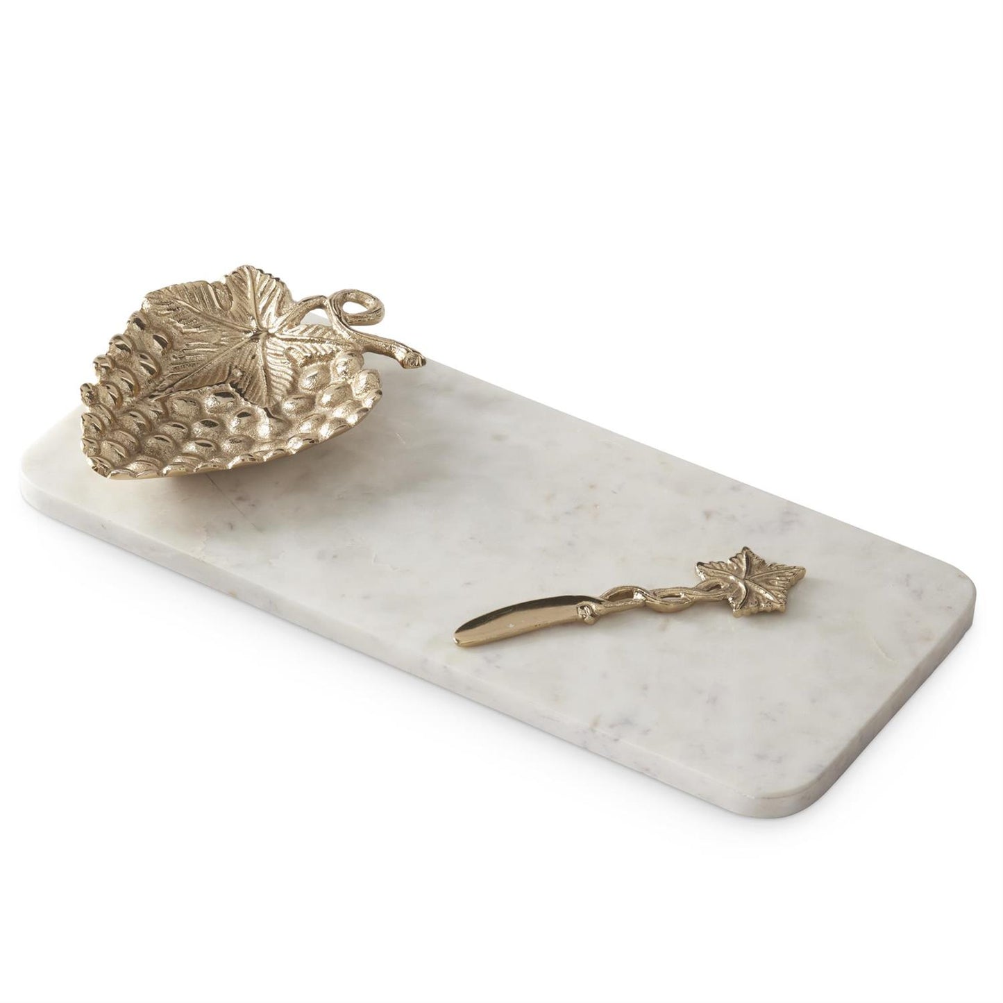 White Marble Cheese Tray & Strawberry Dish Set