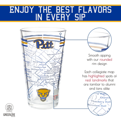 University of Pittsburgh Pint Glasses
