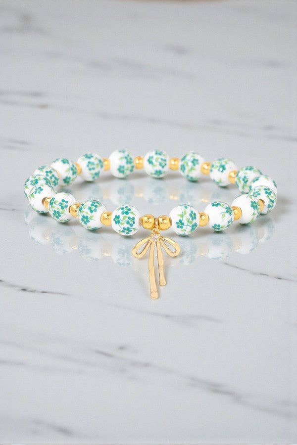 Jen Floral Bow Beaded Bracelets
