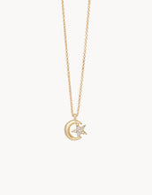 Load image into Gallery viewer, Sea Le Vie Necklace: Shooting Star/Moon Star - Gold