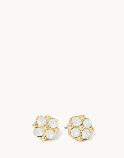 Sea La Vie Stud Earrings Blessed/Crystal Clover - Gold
