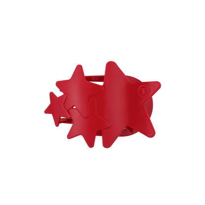 Shooting Star Flat Hair Clip - Red