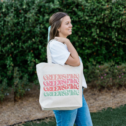 Retro Wave Canvas Bag - Greensburg