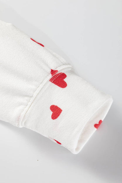 Heart Pattern Drawstring Lounge Set