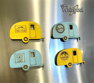 Wooden Camper Magnets