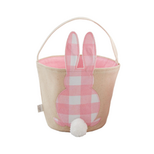 Load image into Gallery viewer, Canvas Easter Basket - Pink Bunny