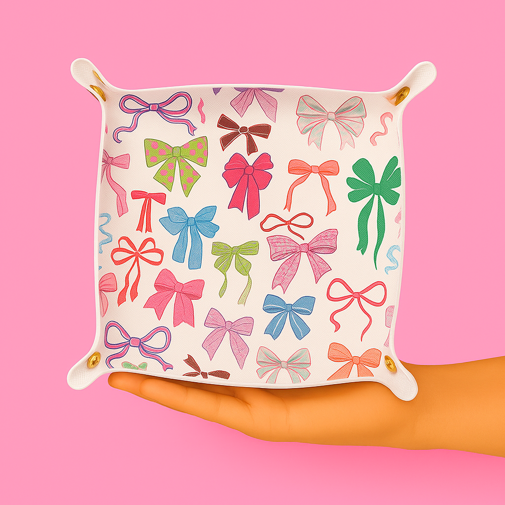 Colorful Coquette Bow Foldable Catchall Tray
