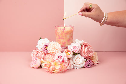 Sweet Grace Pink Bow Candle