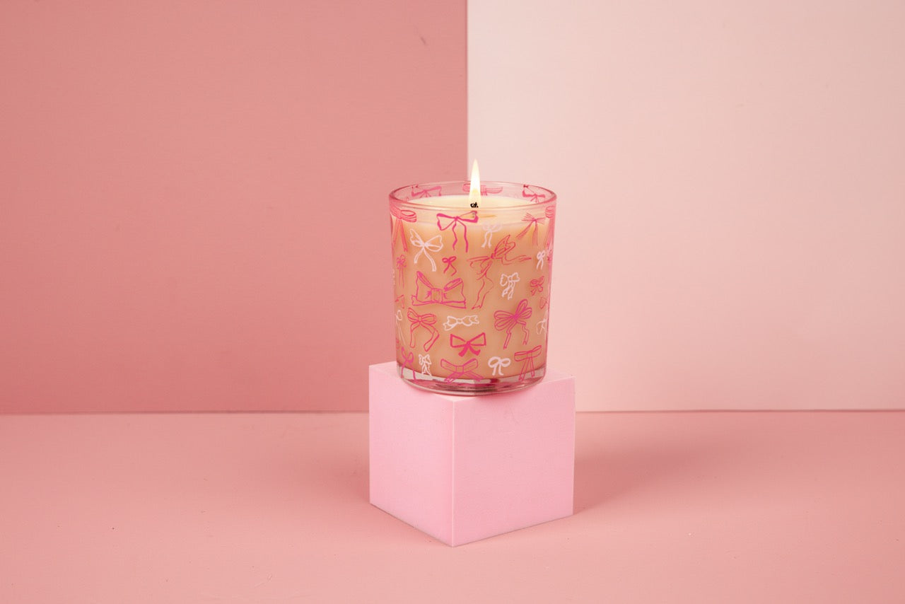 Sweet Grace Pink Bow Candle