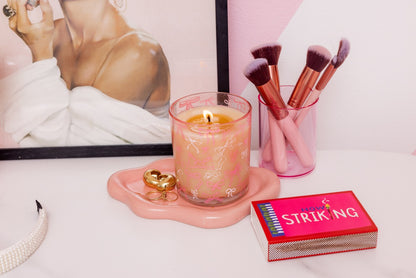 Sweet Grace Pink Bow Candle