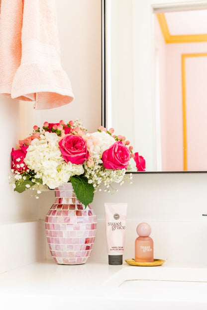 Sweet Grace Pink Bow Candle