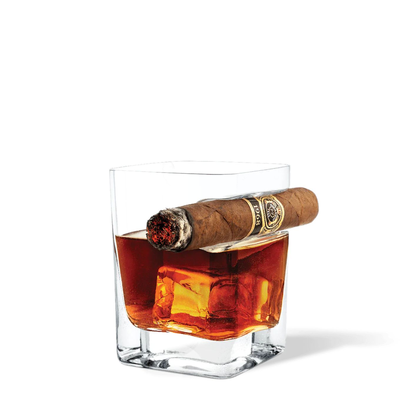 Cigar Glass With Cigar Holder