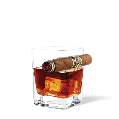 Cigar Glass With Cigar Holder
