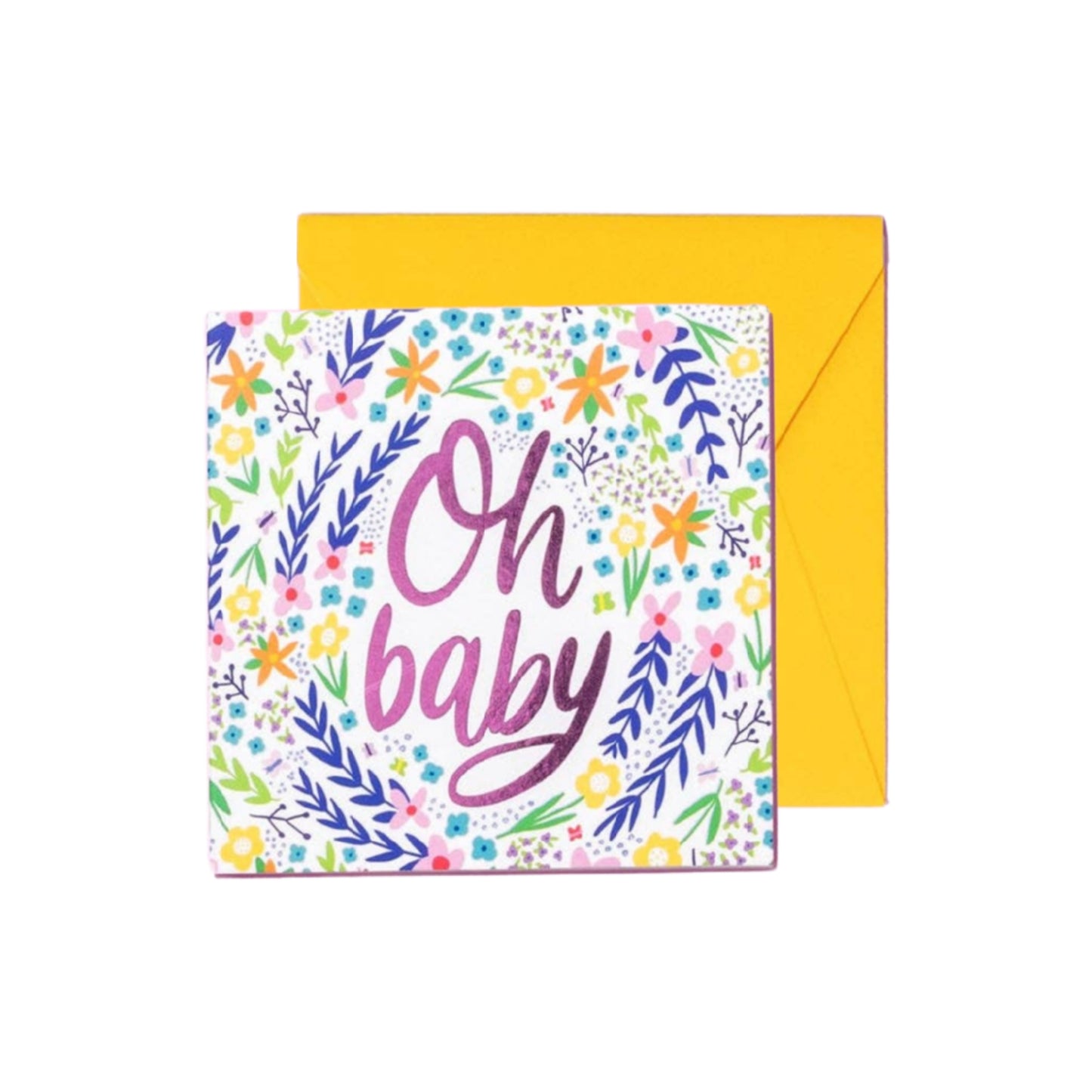 Oh Baby Colorful Baby Shower Card
