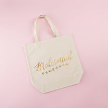 Load image into Gallery viewer, Gold Foil Bridesmaid Canvas Tote